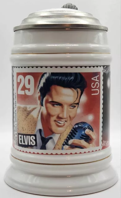 Elvis Presley Limited Edition Beer Stein "Still the King"  FLAWS Postmark 1993