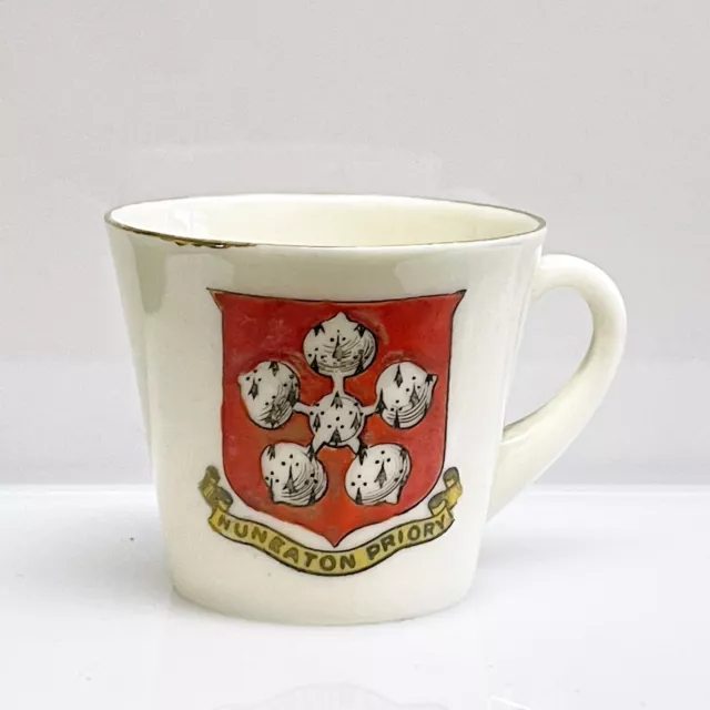 Vintage Arcadian Crested China Miniature Souvenir Cup / Mug - Nuneaton Crest