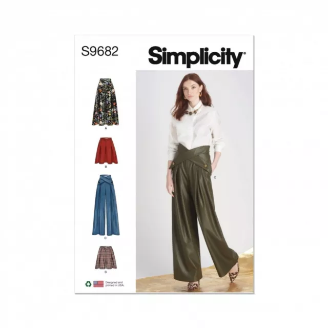 Simplicity Sewing Pattern 9682 Skirts, Trousers, Shorts R5 (14-16-18-20-22)