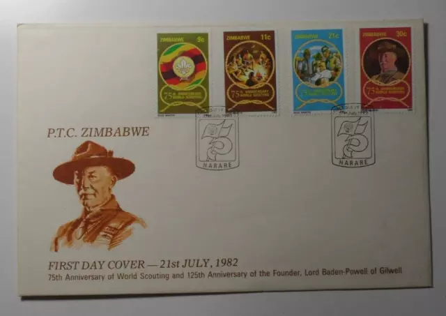 STAMPMART : ZIMBABWE 1986 8th NON-ALIGNED SUMMIT FDC - ELEPHANT RAINBOW FALLS