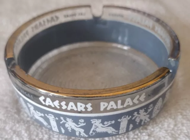 Vintage Caesar's Palace Glass Las Vegas Ashtray 1970''S