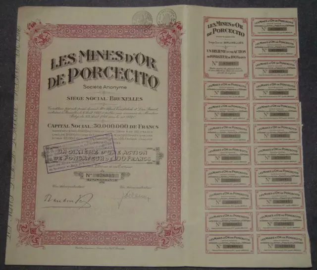 Les Mines d'Or de Porcecito 1928