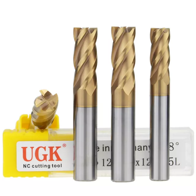 HRC58 1mm-20mm 4-Flute End Mill NACO coated Solid Carbide Mill Cutter CNC