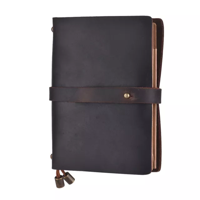 Portable Travel Journal Diary Leather Writing Notebook Refillable Lined W3I9