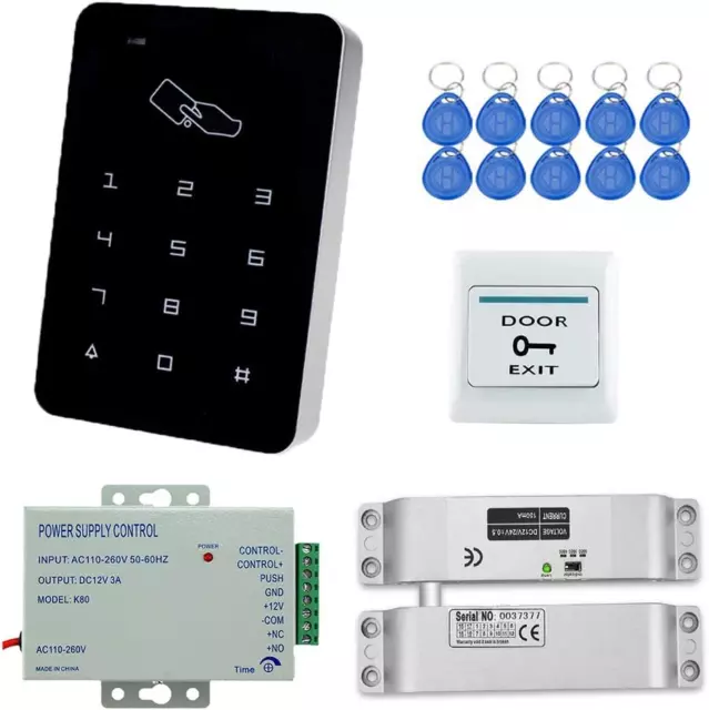 RFID Access Control System Kit Set Touch Screen Code Lock Door Opener