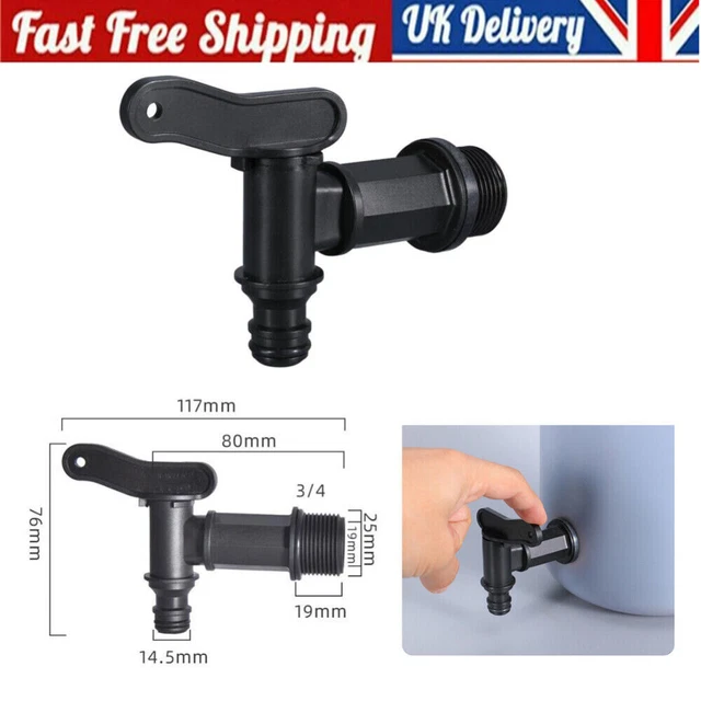 FRESH/WASTE WATER TANK Drain Tap For Motorhome/Caravan/Boat/Camper Van