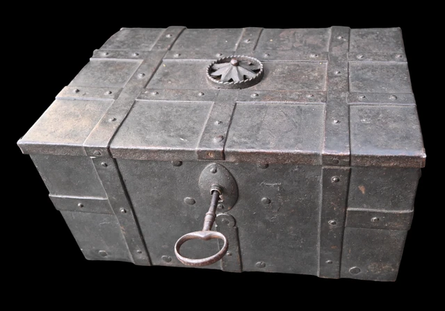 Antique 18th century Wrought Iron travelling Safe