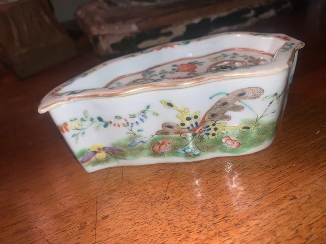 Boîte à Grillon En Porcelaine De Chine, Décor Lacustre Avec Citation, Bon état Général