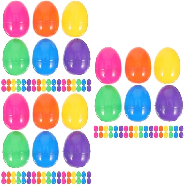 150 piezas Práctico Resistente Interior Decorativo Hermoso Colorido Huevo de Pascua Rellenable