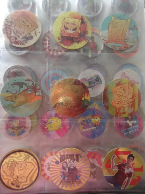 Complete Collection 195 Tazos Pogs Characters Nickelodeon Bob Esponja & I Carly