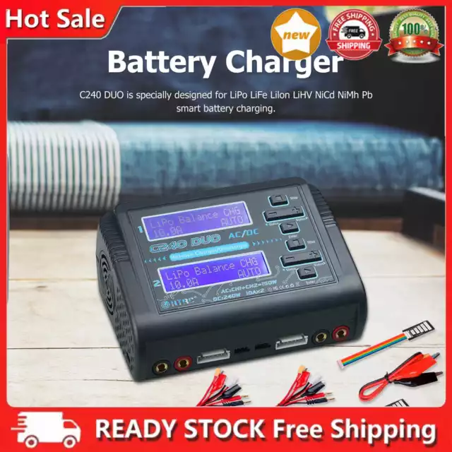 HTRC C240 DUO Battery Discharger for LiPo/Li-ion/Life NiCd/NiMH Balance Charger