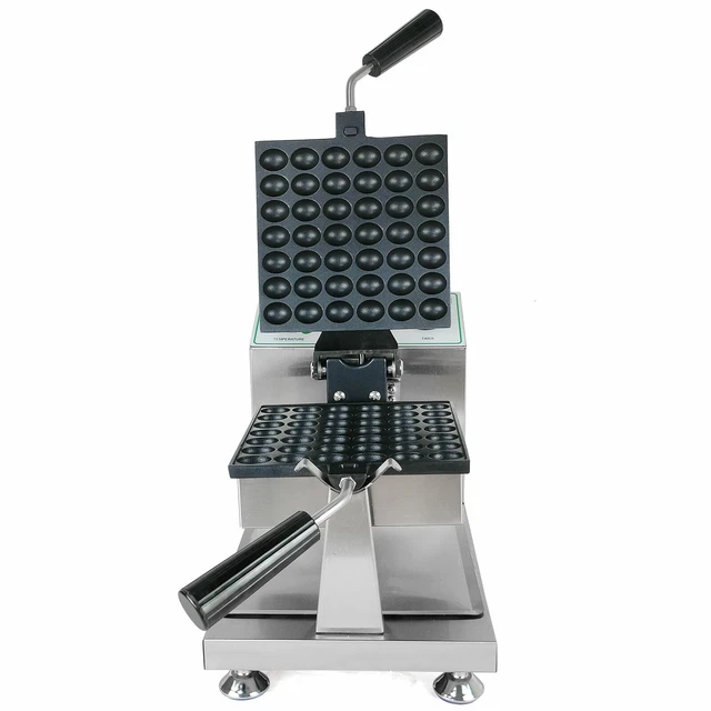 1200W Electric Commercial Bubble Egg Waffle Maker 42pcs Waffle Baker Machine US
