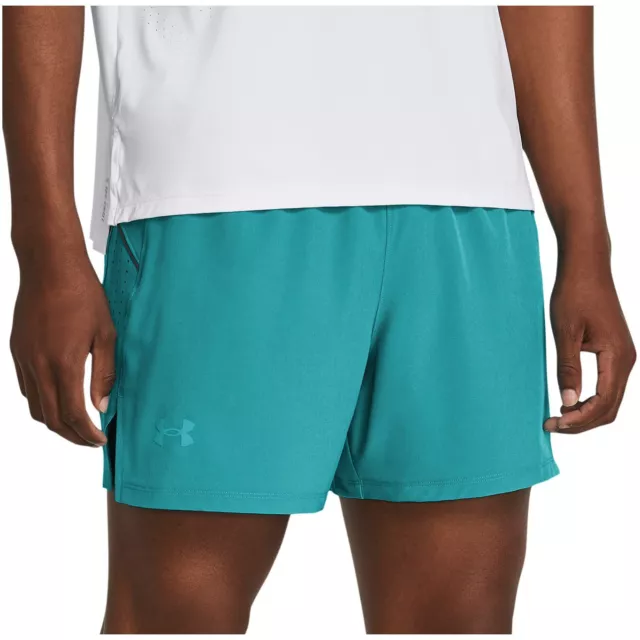 Under Armour Mens Launch Elite 5 Inch Running Shorts Gym Water Resistant - Green