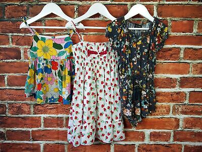 Girls Age 4-5 Next Floral Playsuit & Top Primark Strawberry Dress Bundle 110Cm