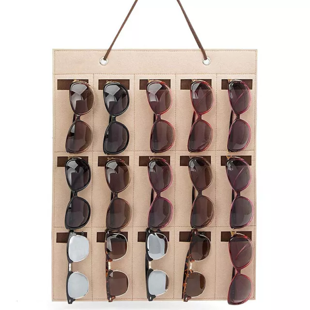 15 Slots Felt Eyeglasses Stand Holder For Sunglasses Glasses Storage Hangin URUK