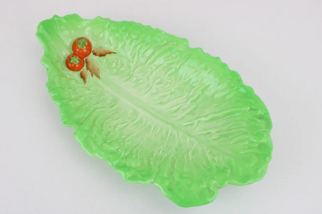 Vintage CARLTON WARE Large Tomato & Lettuce Leaf Dish