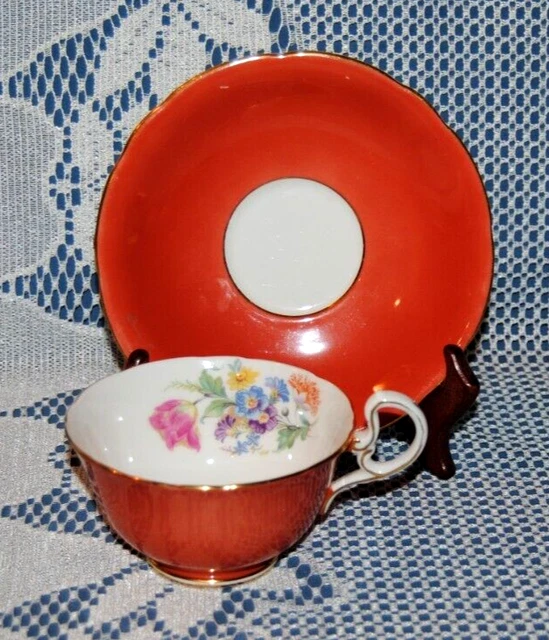 Beautiful Rare Circa 1940's Aynsley Floral, Fine Bone China Teacup & Saucer