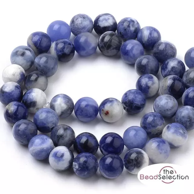 30 6mm BLUE SODALITE ROUND GEMSTONE BEADS CHAKRA STONES JEWELLERY MAKING GS84