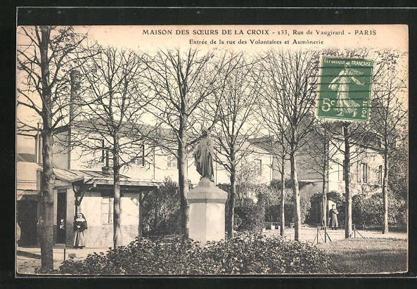 CPA Paris, Maison des Soeurs de la Croix, 233, Rue de Vaugirard, Entrée de la r