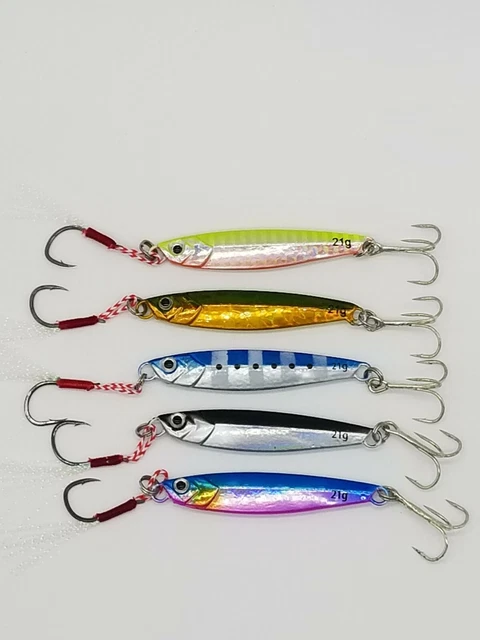 Makrele Spinner Hecht Bassköder 2 oder 5er Pack (5 Farben) 21g See Angelgerät