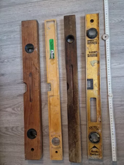 Vintage Spirit Levels Old Tools Rabone,parry&bott,salmens