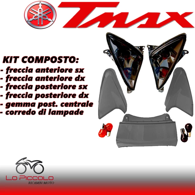 Kit Frecce Anteriore E Posteriore Per Yamaha TMAX 500 2001-2007 - Include Gemma Posteriore E Lampade