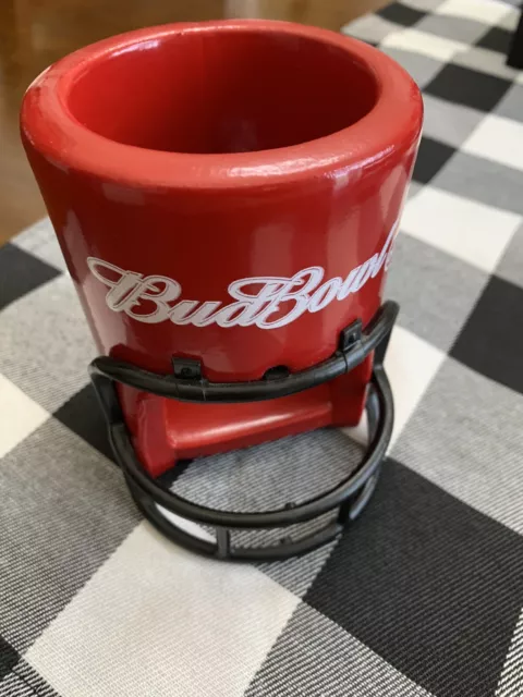 2002 Bud Bowl BUDWEISER Helmet Beer Soda Can Koozie Coozie Bud Light RARE HTF