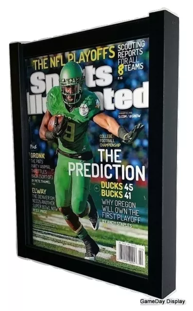 Magazine Sports Illustrated Display Frame Case Black Shadow Box