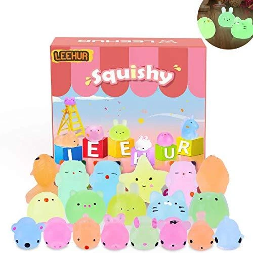 Favors Mochi Brillo Blandos 20 piezas Brillo en la Oscuridad Luz Blanda