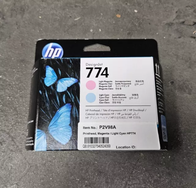 HP P2V98A Genuine Printhead HP 774 Light Magenta Light Cyan 2022 Exp.