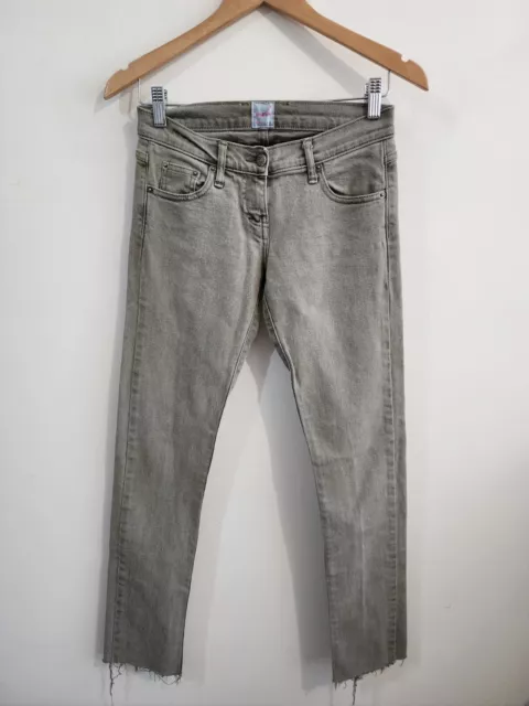 SASS & BIDE Designer Size 26 Women Grey Stretch 90s Y2K Low Rise Denim Jeans