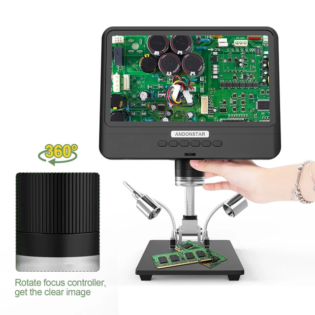 8.5 Inch AD208S LCD Display  5X-1200X Digital Microscope 1280 * 800 HD