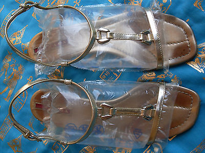 PRADA PRADA MADE IN ITALY VERA PELLE ORO BELLISSIMI SANDALI USATI 