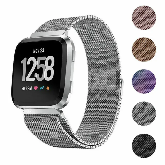 For Fitbit Versa 2 Watch Band Milanese Magnetic Loop Stainless Steel Wrist Strap