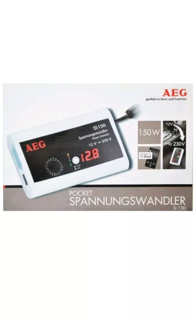 AEG 97110 Pocket Spannungswandler Si 150,12V bis 230V,150 W