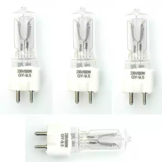 4 x VARYTEC 500W 230V A1/244, base de Gy-9, 5 Gy 9,5, ampoule halogene NOUVEA