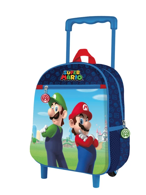 ZAINO ZAINETTO TROLLEY ASILO SUPER MARIO BROS e LUIGI EUR 37 80
