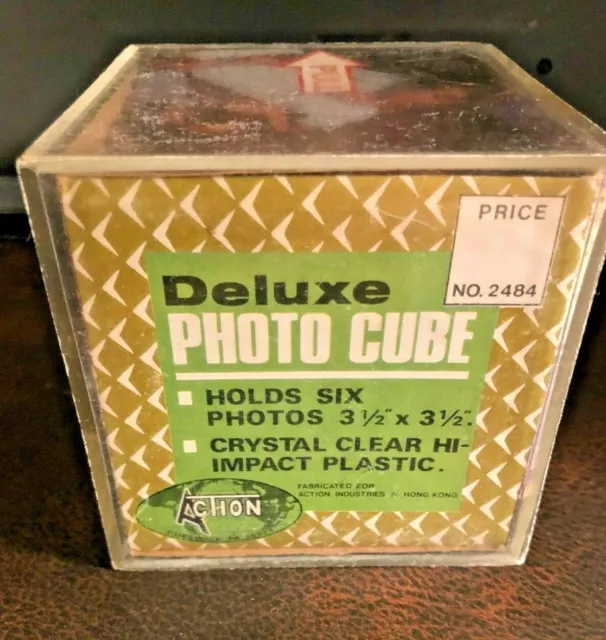 Vintage 1970'S Deluxe Photo Cube - Holds 6 Photos - Very Good Used Condition
