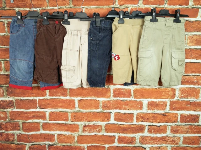 Baby Boys Bundle Age 6-9 Months Next J Conran M&S Trousers Bottoms Jeans 74Cm