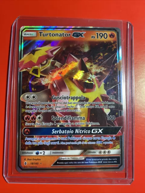 Carta de pokémon TCG - Turtonator-GX (18/145) Carta pokémon colécionavel  ULTRA RARA