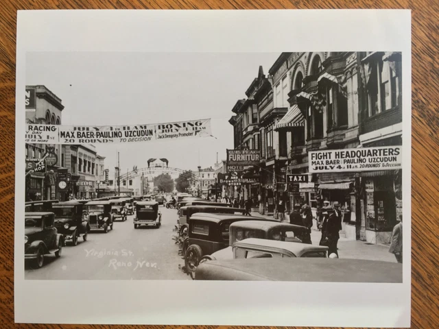 Max Baer v Paolino Uzcudun July 4 1931 Virginia St, Reno NV Photo Reprint