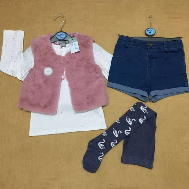 Girls 24-36 Months Primark Outfit & NEXT Tights Bundle - BNWT