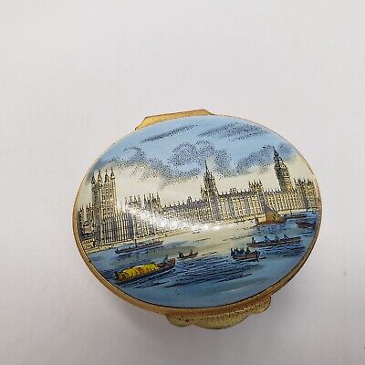 Crummless The Palace of Westminster Hinged Trinket Pill Box England