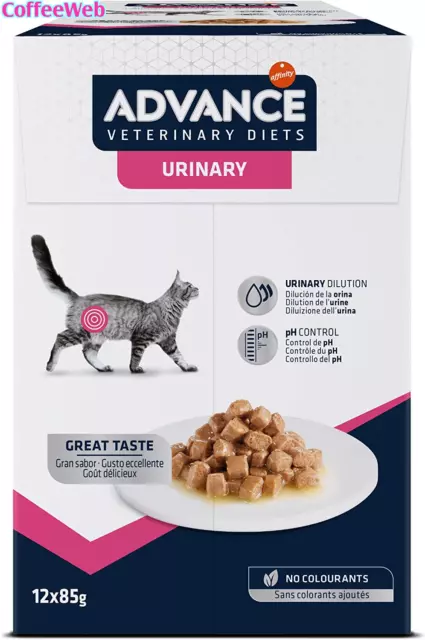 Advance Veterinary Diets Urinary Cibo Umido per Gatti Multipack 12 Bustine Da 85