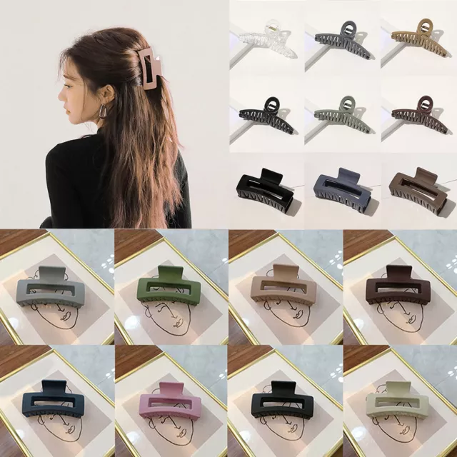 Women Girls Large Hair Claw Clamp Clips Rectangle Claw Clip Hair Accessories DIY