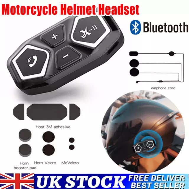 Bluetooth Motorcycle Helmet Headset Speaker Wireless Motorbike Headphone w/Mic