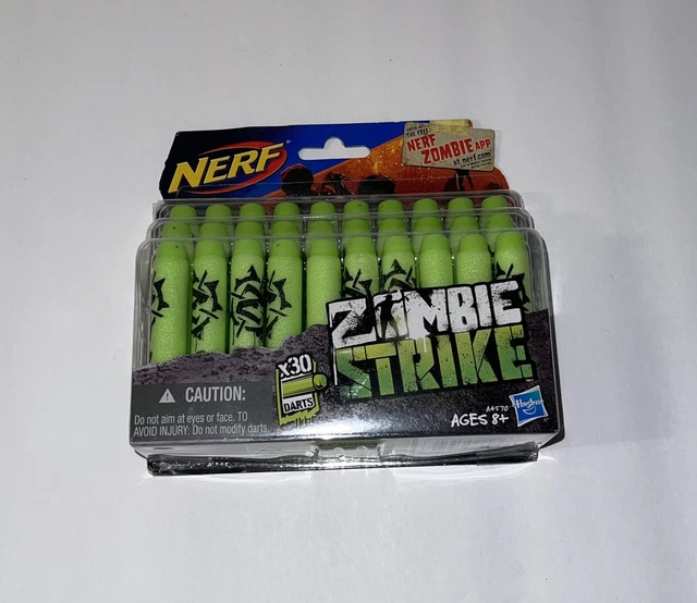 NERF DART REFILL Kit Zombie Strike 30 Pack Green Foam Bullets Play Gun