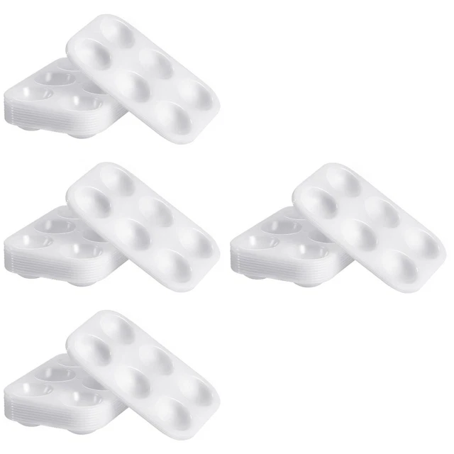 4 Pack Kunststoff Quadratisch Rechteckige Paletten Weiße Auch Malen