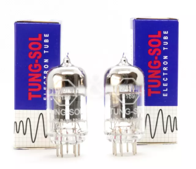 2 x 12AU7 ECC82 6189 TUNG-SOL New tubes matched pair from factory