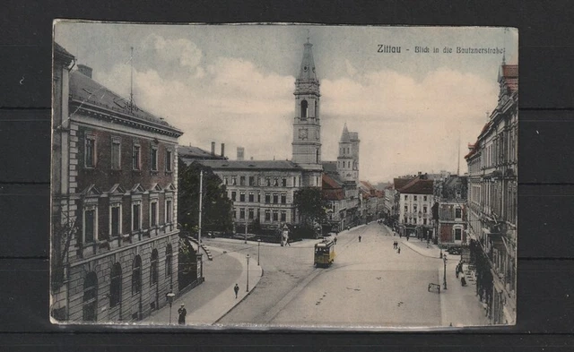 D302) AK Ansichtskarte Zittau Blick in die Bautznerstrasse